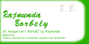 rajmunda borbely business card